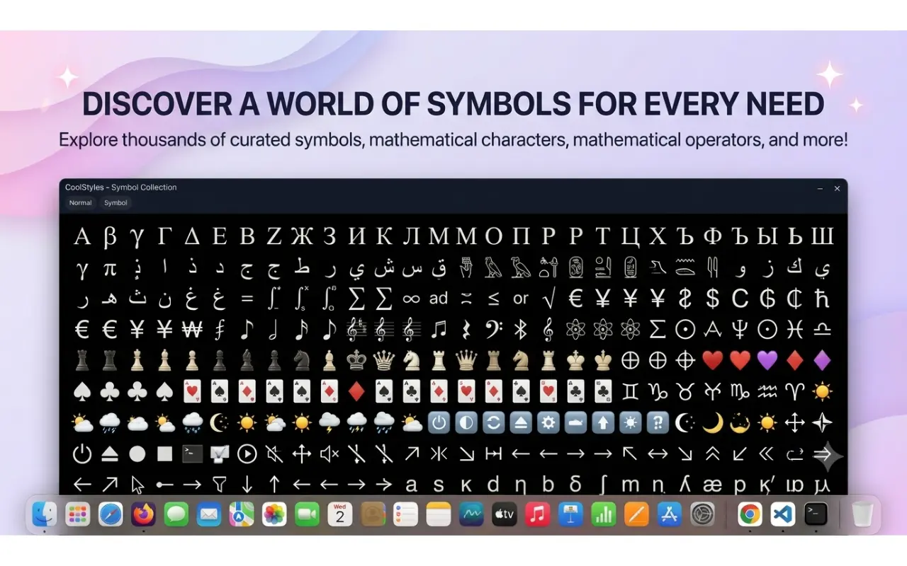 Collection of beautiful symbols and special characters