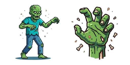 Zombie & Rotten Flesh Custom Cursor — Minecraft Custom Cursors – Pixel Perfect Cursors for Every Crafter