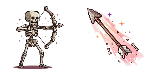 Skeleton & Bone Arrow Custom Cursor — Minecraft Custom Cursors – Pixel Perfect Cursors for Every Crafter