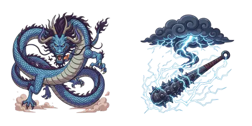 Kaido & Ragnarok Thunder Custom Cursor — One Piece Cursors – Straw Hat Crew & Grand Line Legends