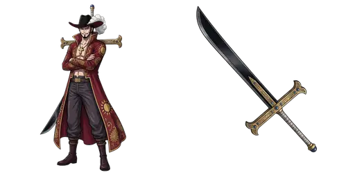 Dracule Mihawk & Black Blade Yoru Custom Cursor — One Piece Cursors – Straw Hat Crew & Grand Line Legends