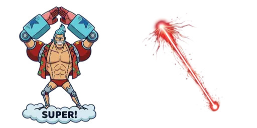 Franky – Coup de Burst Custom Cursor — One Piece Cursors – Straw Hat Crew & Grand Line Legends