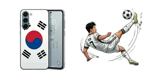 Son Heung-min & Samsung Phone Custom Cursor — Football Stars Custom Cursor Collection – Messi, Ronaldo, Mbappe & More