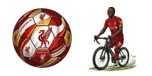Sadio Mane & Bicycle Custom Cursor — Football Stars Custom Cursor Collection – Messi, Ronaldo, Mbappe & More