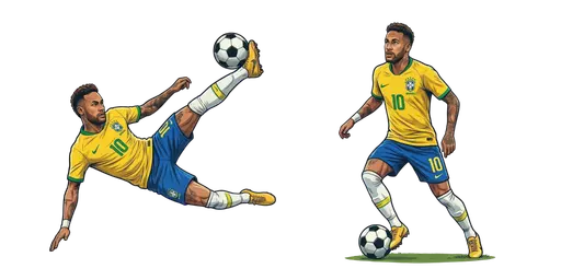 Neymar Bicycle Kick & Dribbling Custom Cursor — Football Stars Custom Cursor Collection – Messi, Ronaldo, Mbappe & More