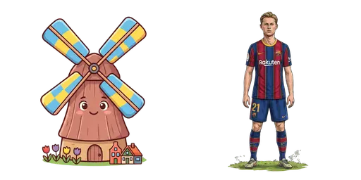 Frenkie de Jong & Dutch Windmill Custom Cursor — Football Stars Custom Cursor Collection – Messi, Ronaldo, Mbappe & More