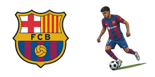 Lamine Yamal & FC Barcelona Custom Cursor — Football Stars Custom Cursor Collection – Messi, Ronaldo, Mbappe & More