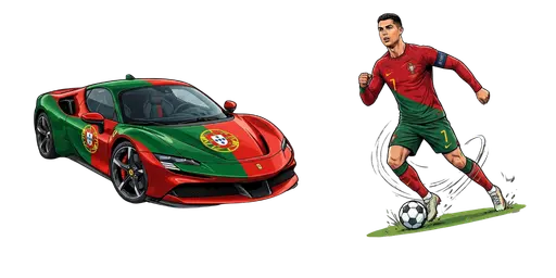 Cristiano Ronaldo & Ferrari Custom Cursor — Football Stars Custom Cursor Collection – Messi, Ronaldo, Mbappe & More