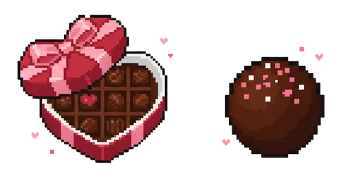 Valentine’s Sweet Chocolate Box Pixel Cursors — Valentine Pixel Cursor Collection