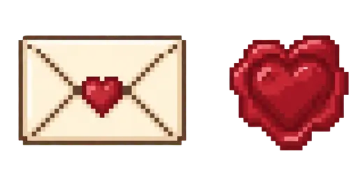 Valentine’s Love Letter Pixel Cursors — Valentine Pixel Cursor Collection
