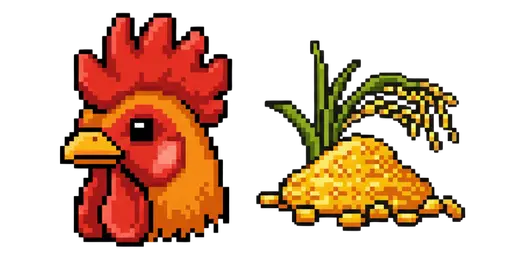 Lunar New Year Pixel Rooster Cursors — Lunar New Year Pixel Zodiac Cursors Collection