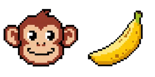 Lunar New Year Pixel Monkey Cursors — Lunar New Year Pixel Zodiac Cursors Collection