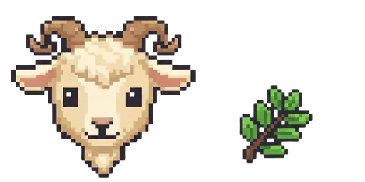 Lunar New Year Pixel Goat Cursors — Lunar New Year Pixel Zodiac Cursors Collection