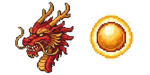 Lunar New Year Pixel Dragon Cursors — Lunar New Year Pixel Zodiac Cursors Collection