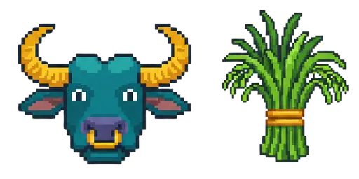 Lunar New Year Pixel Buffalo Cursors — Lunar New Year Pixel Zodiac Cursors Collection