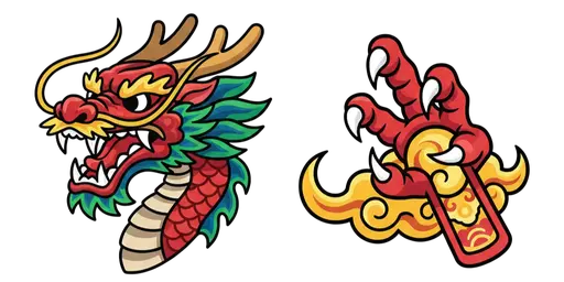 Lunar New Year Dragon Cursors — 12 Animals Lunar Cursors Collection
