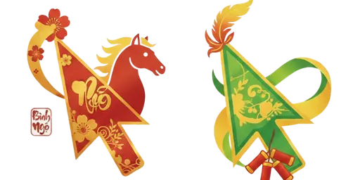 Lunar New Year Horse Cursors — 12 Animals Lunar Cursors Collection