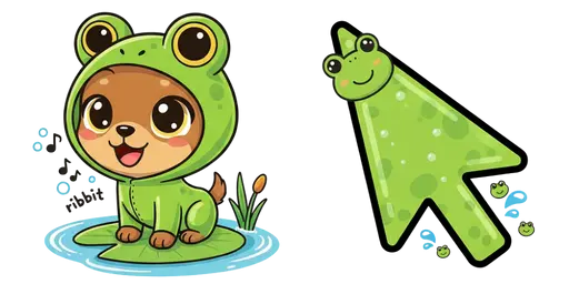 Moshi Monsters Scamp the Froggie Doggie Cursor — Moshi Monsters cursors collection