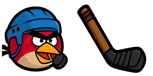 Angry Birds Hockey Bird and Hockey Stick Cursor — Angry Birds Cursors Collection
