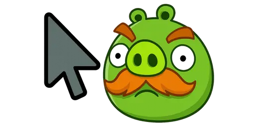 Angry Birds Foreman Pig Cursor — Angry Birds Cursors Collection