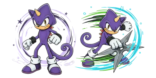 Sonic Espio the Chameleon and Shuriken Cursor — Sonic Cursors Collection