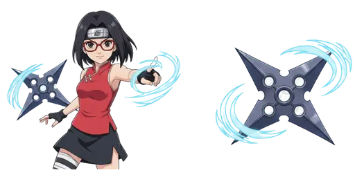 Naruto Sarada Uchiha and Shuriken Cursor — Naruto Cursors Collection