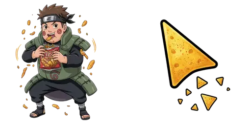 Naruto Choji Akimichi and Snack Cursor — Naruto Cursors Collection