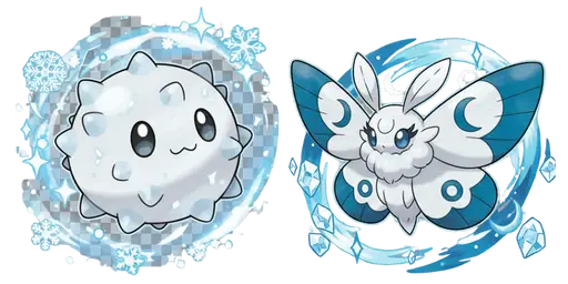 Pokemon Snom and Frosmoth Cursor — Pokemon Cursors Collection