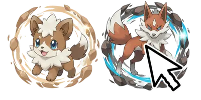 Pokemon Rockruff and Lycanroc Cursor — Pokemon Cursors Collection