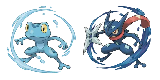 Pokemon Frogadier and Greninja Cursor — Pokemon Cursors Collection