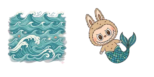 Labubu & Dissolving Sea Foam Custom Cursor — Labubu Custom Cursors – The Full Collection | CoolStyles