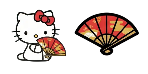 Hello Kitty and Paper Fan Cursor — Hello Kitty Cursor Pack – Free Cute Mouse Cursors | CoolStyles