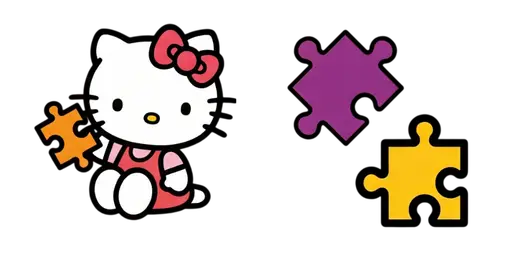 Hello Kitty and Jigsaw Puzzle Cursor — Hello Kitty Cursor Pack – Free Cute Mouse Cursors | CoolStyles