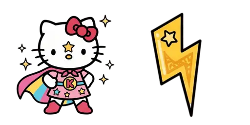 Hello Kitty Superhero Cape Cursor — Hello Kitty Cursor Pack – Free Cute Mouse Cursors | CoolStyles