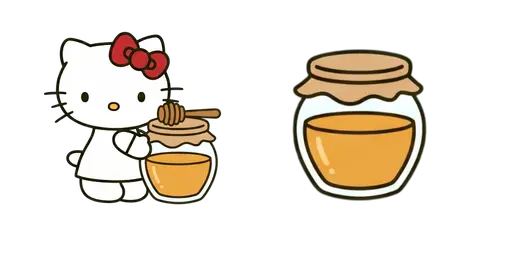 Hello Kitty and Honey Jar Cursor — Hello Kitty Cursor Pack – Free Cute Mouse Cursors | CoolStyles