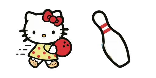 Hello Kitty Bowling Cursor — Hello Kitty Cursor Pack – Free Cute Mouse Cursors | CoolStyles