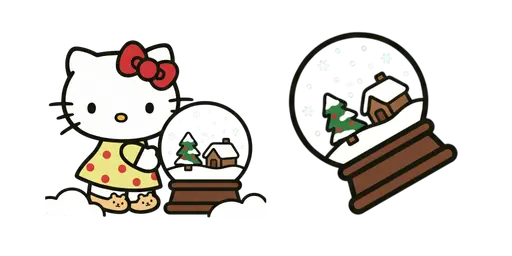 Hello Kitty and Snow Globe Cursor — Hello Kitty Cursor Pack – Free Cute Mouse Cursors | CoolStyles