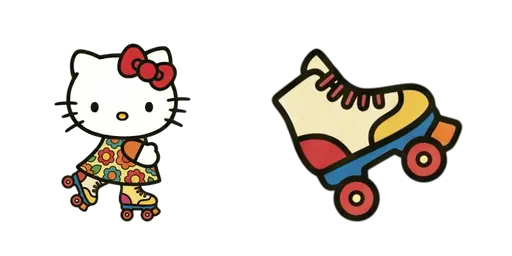 Hello Kitty Roller Skates Cursor — Hello Kitty Cursor Pack – Free Cute Mouse Cursors | CoolStyles