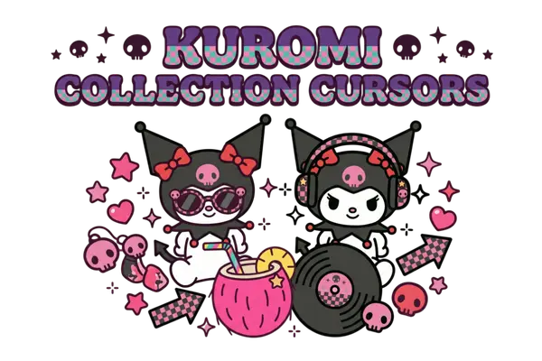 Kuromi Collection Cursors — Vintage Kawaii Mouse Cursors