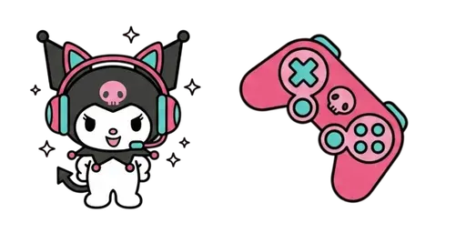 Kuromi Gamer Cursor — Kuromi Collection Cursors — Vintage Kawaii Mouse Cursors
