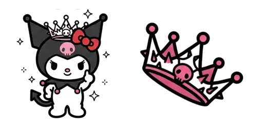 Kuromi Crown Cursor — Kuromi Collection Cursors — Vintage Kawaii Mouse Cursors