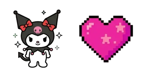 Kuromi Pixel Art Cursor — Kuromi Collection Cursors — Vintage Kawaii Mouse Cursors
