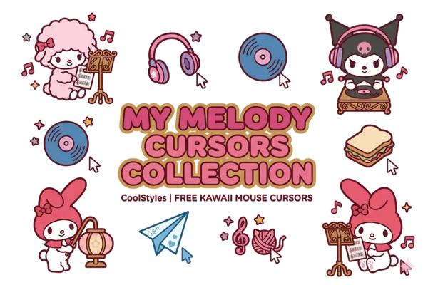 My Melody Universe Cursor Pack – Free Kawaii Mouse Cursors | CoolStyles