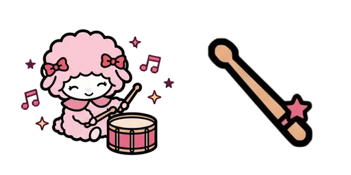 Rhythm and Drum Cursor — My Melody Universe Cursor Pack – Free Kawaii Mouse Cursors | CoolStyles