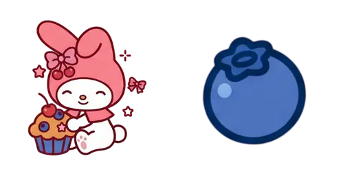 My Melody and Blueberry Muffin — My Melody Universe Cursor Pack – Free Kawaii Mouse Cursors | CoolStyles