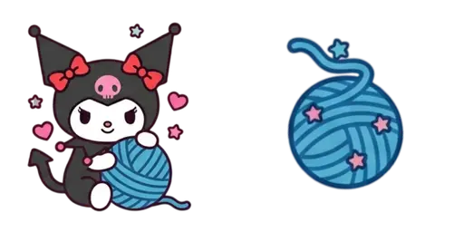 Nyanmi and Yarn Ball Cursor — My Melody Universe Cursor Pack – Free Kawaii Mouse Cursors | CoolStyles