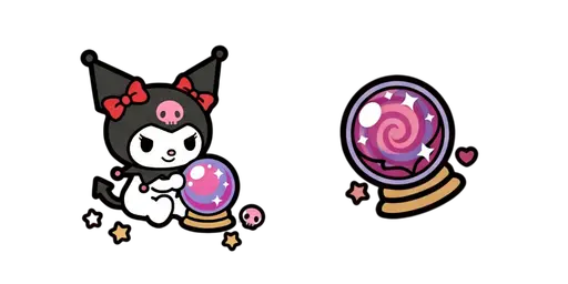 Kuromi and Crystal Ball Cursor — My Melody Universe Cursor Pack – Free Kawaii Mouse Cursors | CoolStyles