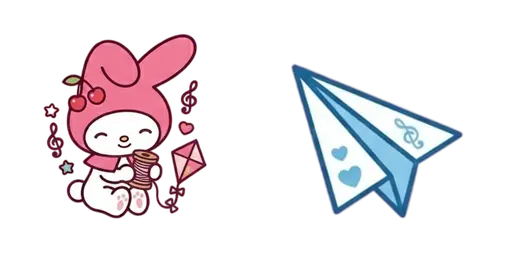 My Melody and Paper Airplane Cursor — My Melody Universe Cursor Pack – Free Kawaii Mouse Cursors | CoolStyles