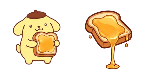 Pompompurin & Honey Toast Cursor — Pompompurin Cursor Pack – Cute Aesthetic Mouse Cursors