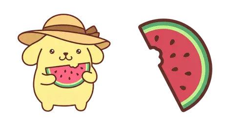 Pompompurin Summer Beach Cursor — Pompompurin Cursor Pack – Cute Aesthetic Mouse Cursors
